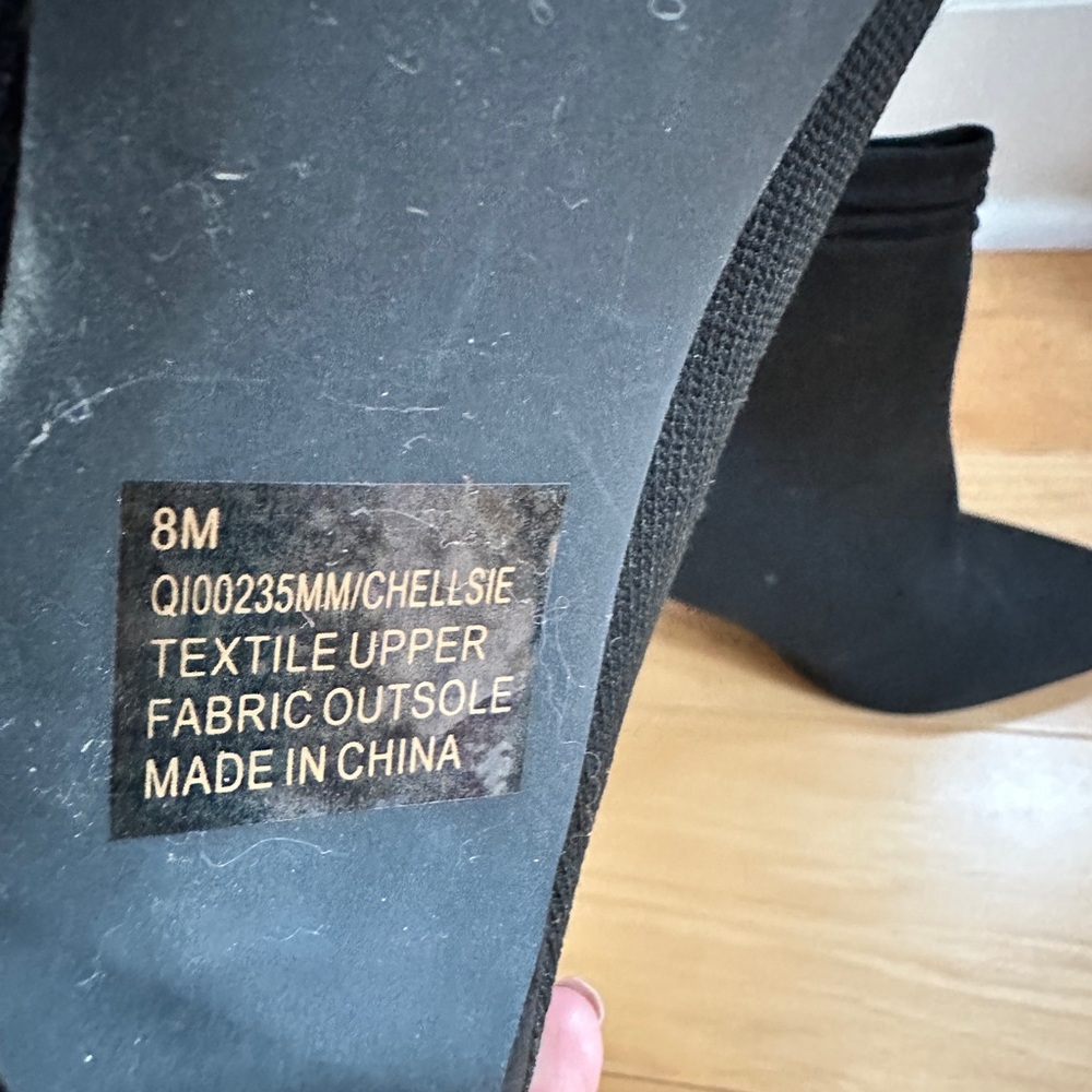 Stylish Black Textile Upper Boots